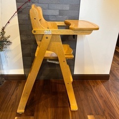 カトージ　KATOJI 木製ハイチェア　ベビーチェアの画像
