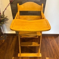 カトージ　KATOJI 木製ハイチェア　ベビーチェアの画像