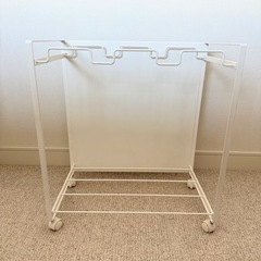 】YAMAZAKI レジ袋を隠して分別できるスタイリッシュな分別ダストワゴン　の画像