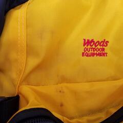 Woods OUTDOOR EQUIPMENT リュックサック 黒/黄 中古品の画像
