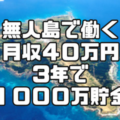 宮崎県の皆様へ｜期間限定！無人島で調理師｜月収４０万円｜３食付き...