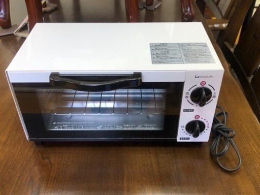 【リサイクルサービス八光】2019年製　コイズミ オーブントースター ホワイト KOS-1012/W
