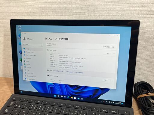 美品・高性能〉04326 Microsoft Surface Pro6第８世代  8GB/128GB i5 Office2021 Windows11　キーボード付属