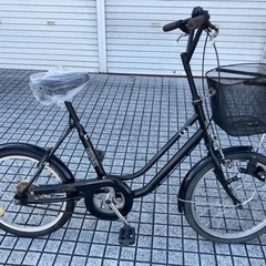 【20インチ自転車】大人用　変速なし　リヤタイヤ、ライト、前カゴ、サドル新品❗️若林自転車　膳所店　SALE中❗️