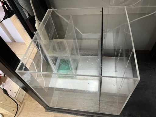 水槽セット水槽60x45x45、水槽台、フィルター、ポンプ1500l/h、ろ過材
