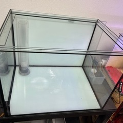 水槽セット水槽60x45x45、水槽台、フィルター、ポンプ1500l/h、ろ過材