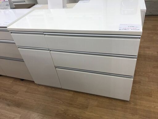 ★ジモティ割あり★  キッチンカウンター ホワイト H86×W120×D50 クリーニング済み KJ2851