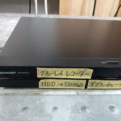 【SHARP】ブルーレイディスクレコーダー（500GB）★2018年製　クリーニング済/6ヶ月保証付　管理番号11309の画像