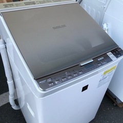 福岡市内配送設置無料　シャープ 洗濯乾燥機 タテ型 プラズマクラスター搭載 8Kg ゴールド ES-GX8A-N