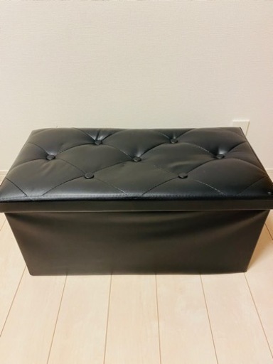 オットマン 76*38*38cm 折りたたみ式収納ベンチ　80L