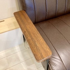 ニトリ傷・汚れに強い合成皮革 2人用ソファ(Nシールド ステイン2KD DBR)の画像