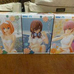 3点セット　一花&三玖&四葉　五等分の花嫁　ちょこのせフィギュア