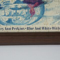 ジグソーパズル完成品【メアリー・アン・パーキンス／青と白のアイリス】額付きの画像