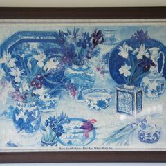 ジグソーパズル完成品【メアリー・アン・パーキンス／青と白のアイリ...