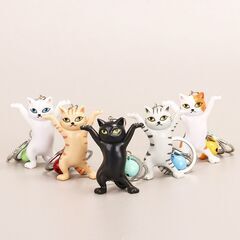 新品・送料無料！1個・入手困難・貴重品！・ペン置き猫のキーホルダ...