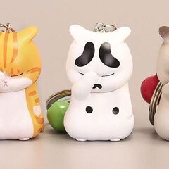 新品・送料無料！1個　かわいい泣き虫猫のキーホルダー　ネコ　ペン...