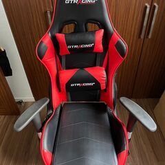 【GT-RACING】ゲーミングチェア　赤　レッドの画像