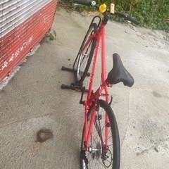 自転車　赤の画像