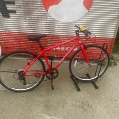 自転車　赤の画像
