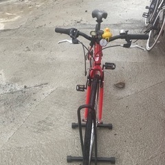 自転車　赤の画像