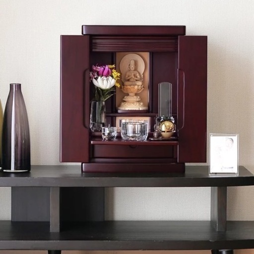 新品お仏壇 軽い実木 梧桐木 モダン ミニ 15号 おしゃれ  新型 コンパクト