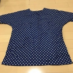 夏物最終値下げ！ハンドメイド　ドット柄ルームチュニック　新品