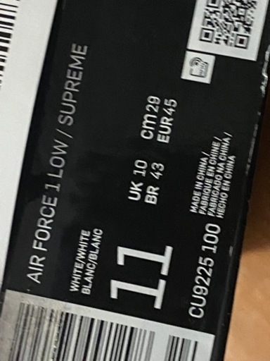 服/ファッション Nike Airforce1 Low supreme  29.0cm