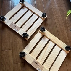 キャスター付きすのこ　2個セットの画像