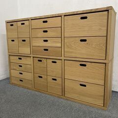 MUJI/無印良品 オーク材スタッキングシェルフ 3×2 オープンシェルフ