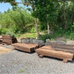 【今だけ40本以上の場合送料半額！】【枕木】【】ガーデニング、アンティーク、DIY、土留、植物の画像