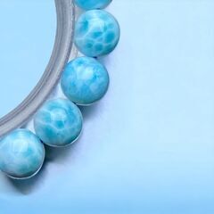 超品質ラリマー [QV8Z]愛と平和 癒やし10.5mm ドミニカ共和国産