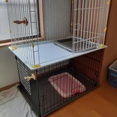 (お話し中)犬用ゲージ2.トイレ2.ドリンクホルダー2の画像