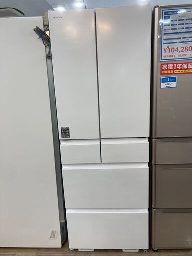 お値下げしました！HITACHI(日立)のオールホワイト6ドア冷蔵庫が入荷しました。