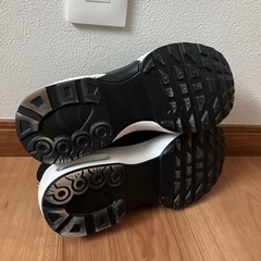 【厚底8cm】スニーカー シューズ 26.0cm 靴 ブラック 黒色 メッシュ素材【未使用】の画像