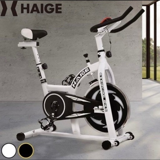 【超美品‼️】HAIGE(ハイガー) スピンバイク エアロバイク トレーニングマシン ダイエット