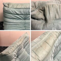 中古 ‎Rosettogo ロゼトーゴ 超高級ソファー 汚れありグリーン系ミッシェル・デュカロワ リーンロゼ 大特価の画像