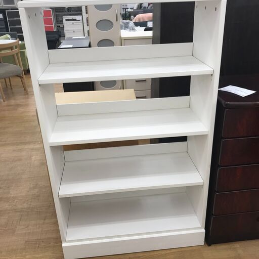★ジモティ割あり★  収納棚 白 H134×W81×D35 クリーニング済み KJ2864