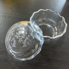 北一硝子 小物入れ うさぎ 桜の画像