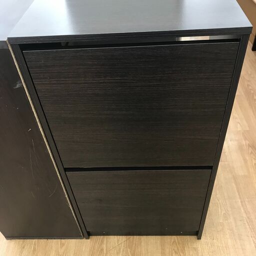 ★ジモティ割あり★  収納棚 茶 H93×W49×D28 クリーニング済み KJ2865