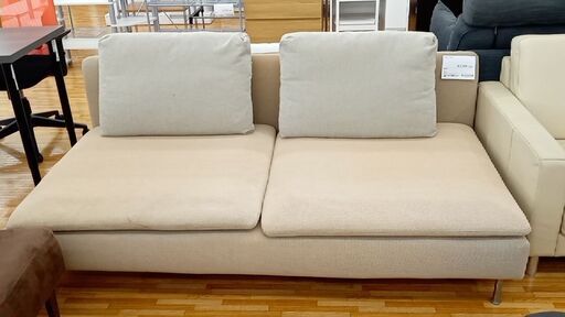 ★ジモティ割あり★ IKEA ソファー ベージュ H68×D100×W190 クリーニング済み YJ629