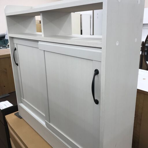 ★ジモティ割あり★  キャビネット 白 H86×W90×D22 クリーニング済み KJ2866
