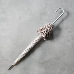 未使用／軽量　フリル傘　直径100cm　くすみカラー　グレー　撮...