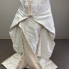 花嫁打掛　正絹　白無垢　裏地ゴールド　珍品