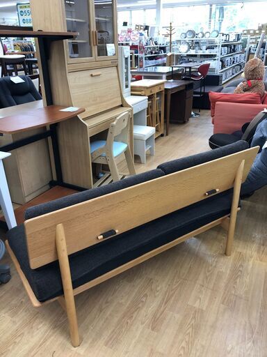★ジモティ割あり★ ニトリ ２Pソファ オークウエスト  W140×D65×H76 クリーニング済み SJ3323