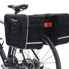 【決まりました】29L大容量！自転車リアバック 防水カバー付