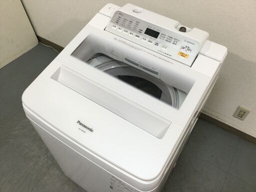 （9/24受渡済）JT7461【Panasonic/パナソニック 8.0㎏洗濯機】2018年製 NA-FA80H6 家電 洗濯 全自動洗濯機 簡易乾燥付