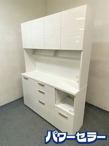 NITORI/ニトリ キッチンボード ソレル 140KB WH エナメルUV塗装 耐震ラッチ 中古家具 店頭引取歓迎 R7514