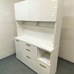 NITORI/ニトリ キッチンボード ソレル 140KB WH エナメルUV塗装 耐震ラッチ 中古家具 店頭引取歓迎 R7514