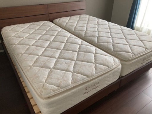 【値下げ】大塚家具　シングルベッド　2台　レガリア