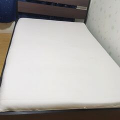 ikea イケア　ダブルベッド　マットレス　付き